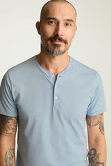 Pima Performance Short Sleeve Henley / Bonobos - light blue