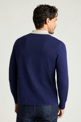 Hudson Long Sleeve Sweater Polo / Bonobos - blue ombre cotton cashmere