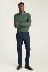 Merino Long Sleeve Sweater Polo / Bonobos - light green merino