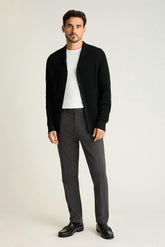 Hudson Long Sleeve Sweater Polo / Bonobos - black crochet cotton