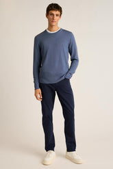 Washable Merino Crew Neck Sweater / Bonobos - medium blue
