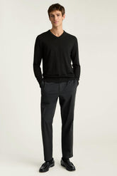 Washable Merino V-Neck Sweater / Bonobos - jet black