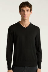 Washable Merino V-Neck Sweater / Bonobos - jet black