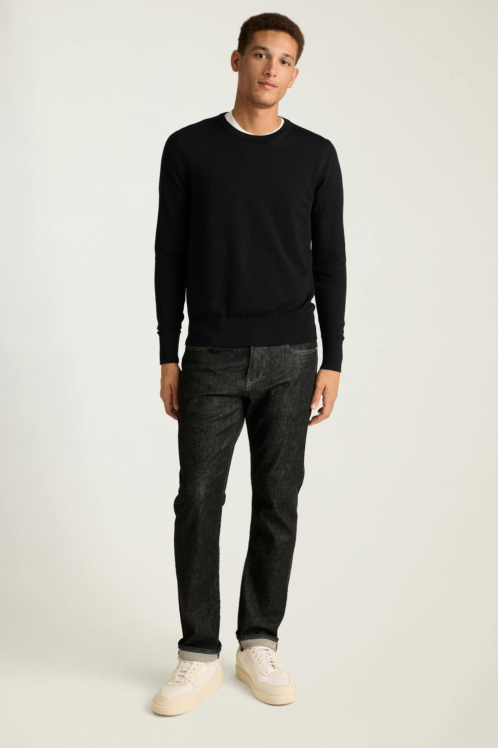 Washable Merino Crew Neck Sweater / Bonobos - jet black