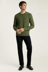 Cotton Cashmere Roll Neck Sweater / Bonobos - olive green