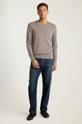 Washable Merino Crew Neck Sweater / Bonobos - taupe heather