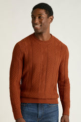 Cotton Cashmere Roll Neck Sweater / Bonobos - rust