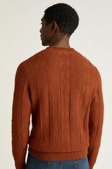 Cotton Cashmere Roll Neck Sweater / Bonobos - rust