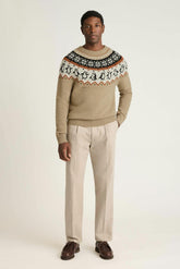 Disco Penguin Fair Isle Sweater / Bonobos - winter white multi