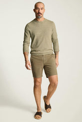Boucle Cotton Sweater / Bonobos - olive stripe