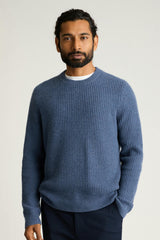 Italian Cashmere Crew Neck Sweater / Bonobos - mid blue