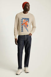 Extrafine Merino Ski Bunny Sweater / Bonobos - white scenic print