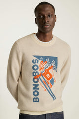 Extrafine Merino Ski Bunny Sweater / Bonobos - white scenic print