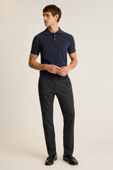 Cashmere Sweater Polo / Bonobos - navy blue donegal