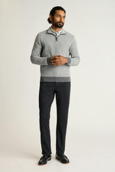 Washable Cotton Cashmere Quarter Zip / Bonobos - ash grey