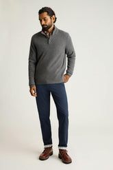 Italian Cashmere Mock Neck Sweater / Bonobos - charcoal heather