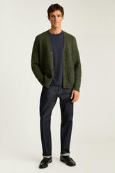 Merino Blend Cable Cardigan / Bonobos - dark olive green