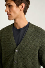 Merino Blend Cable Cardigan / Bonobos - dark olive green