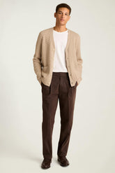 Merino Blend Cable Cardigan / Bonobos - ivory