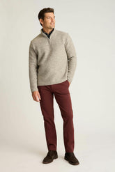 Italian Wool Fleece Quarter Zip / Bonobos - natural grey