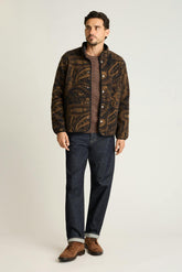 Italian Wool Fleece Jacket / Bonobos - brown blue paisley