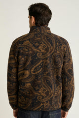 Italian Wool Fleece Jacket / Bonobos - brown blue paisley