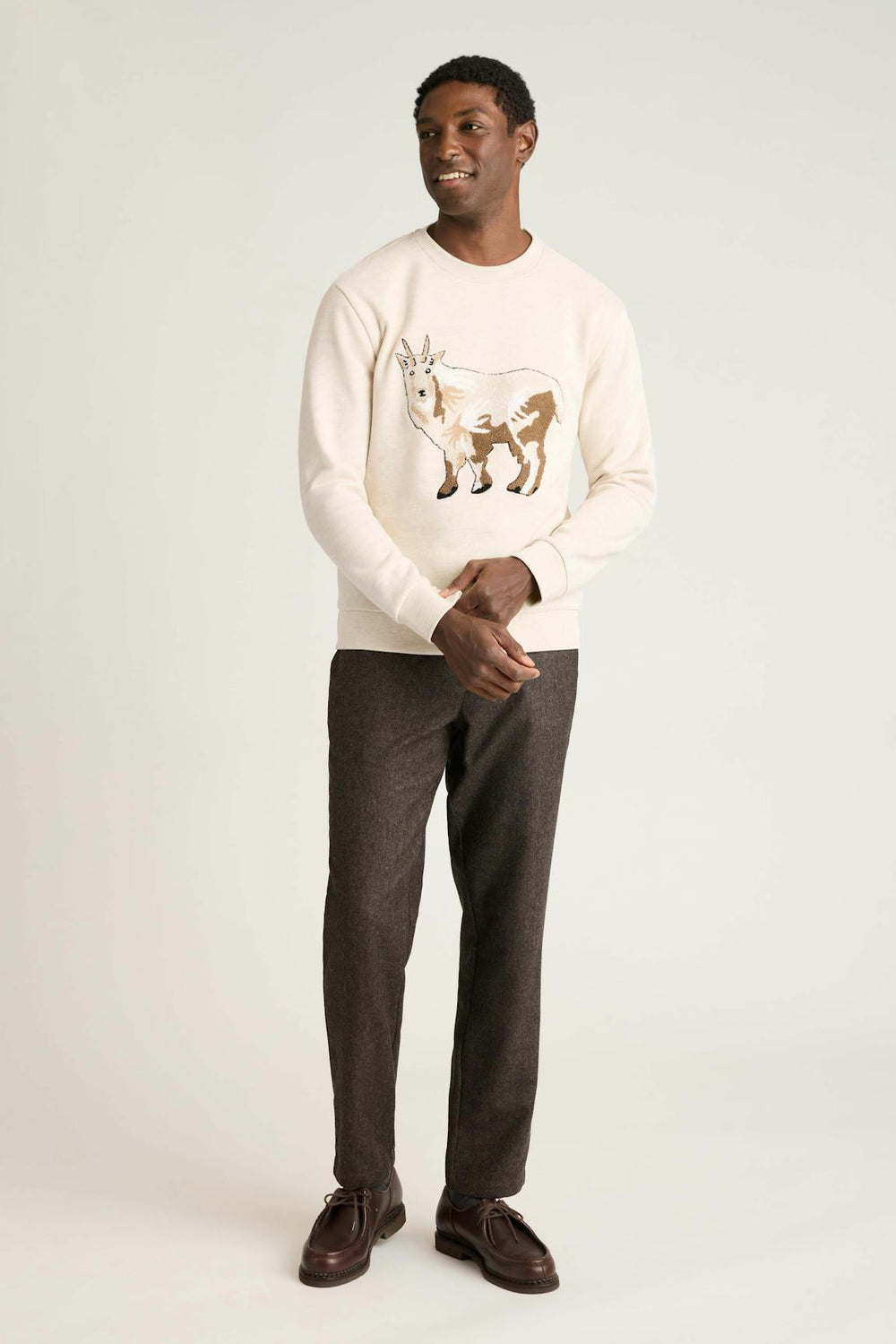 Critter Supersoft Fleece Crew / Bonobos - the goat critter