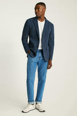 Jetsetter Knit Blazer / Bonobos - navy donegal glen plaid