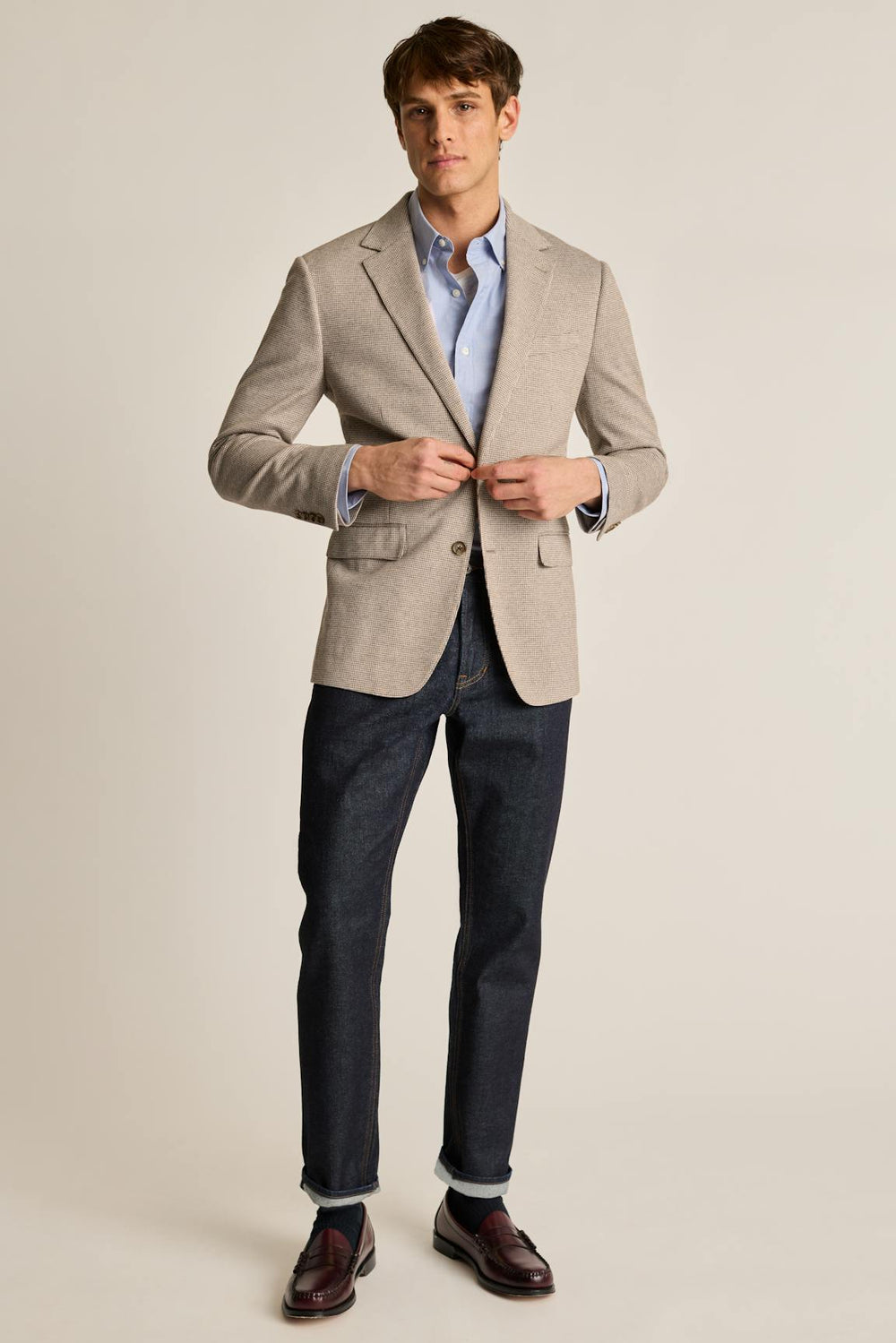 Jetsetter Knit Blazer / Bonobos - chocolate houndstooth