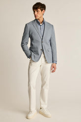 Jetsetter Knit Blazer / Bonobos - mid blue herringbone