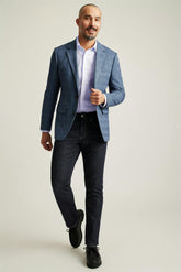 Jetsetter Knit Blazer / Bonobos - mid blue glenplaid