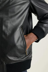 The Bowery Leather Bomber / Bonobos - black