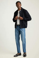 The Suede Bomber Jacket / Bonobos - navy