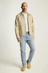 Aviator Linen Cotton Bomber / Bonobos - light khaki sand