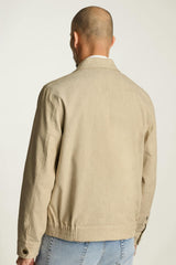 Aviator Linen Cotton Bomber / Bonobos - light khaki sand