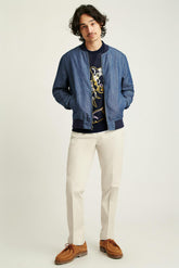 Chambray Bomber / Bonobos - blue medium wash