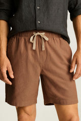 Nomad Short / Bonobos - russet herringbone linen