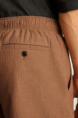 Nomad Short / Bonobos - russet herringbone linen