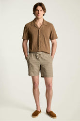 Nomad Short / Bonobos - tan stripe texture