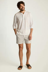 Nomad Short / Bonobos - ivory linen stripe
