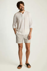 Nomad Short / Bonobos - ivory linen stripe
