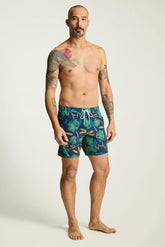 Riviera Swim Trunks / Bonobos - blue floral brushstrokes