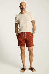 Riviera Swim Trunks / Bonobos - red floral needle point