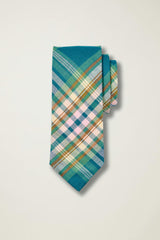 Premium Necktie / Bonobos - navy pink plaid