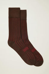 Soft Everyday Socks / Bonobos - brown plaited stripe