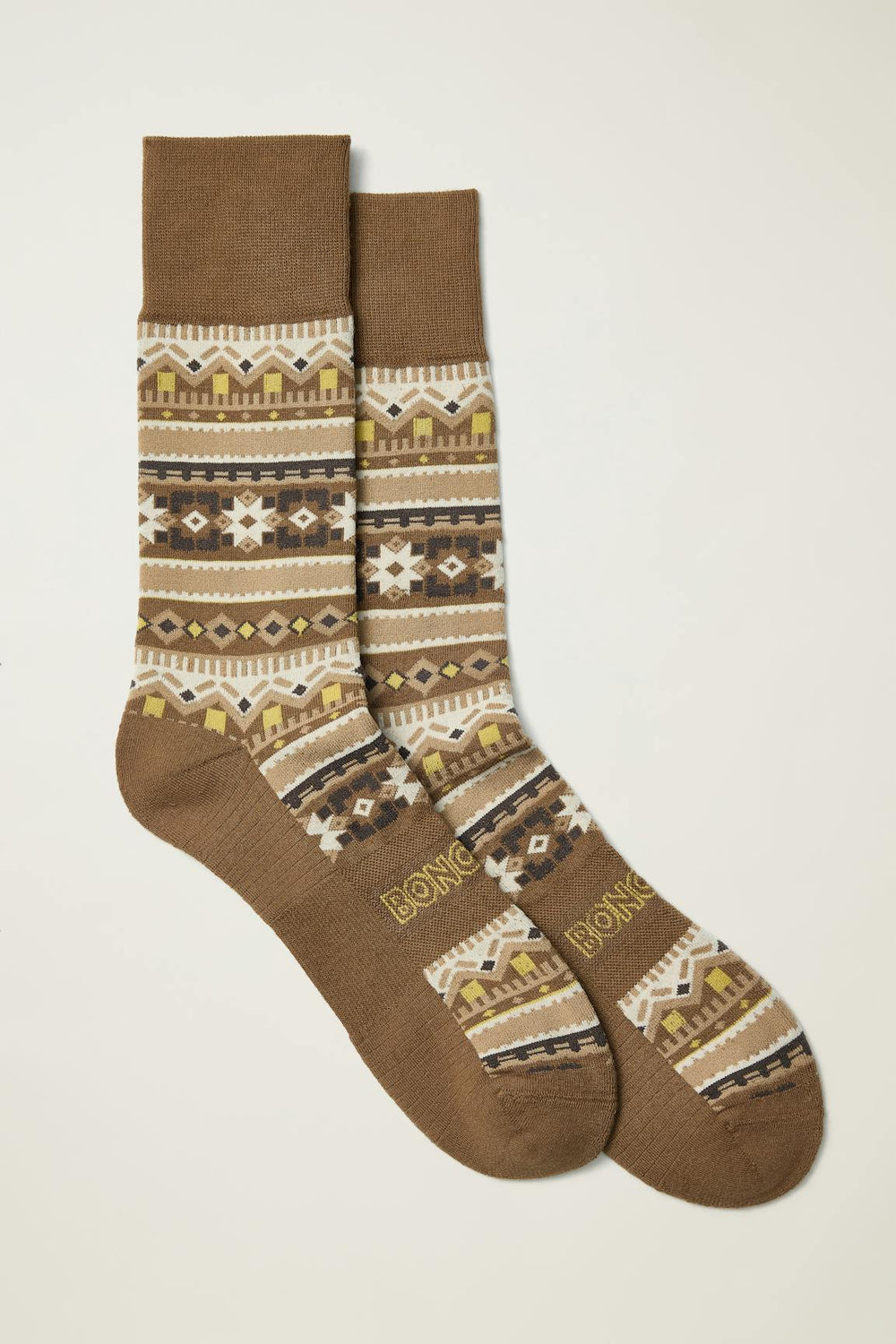 Soft Everyday Socks / Bonobos - beige fair isle