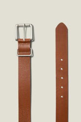 Leather Jeans Belt / Bonobos - light brown with nickel