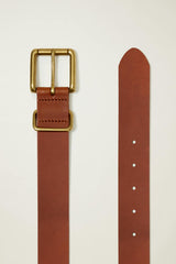 Leather Jeans Belt / Bonobos - light brown with bronze