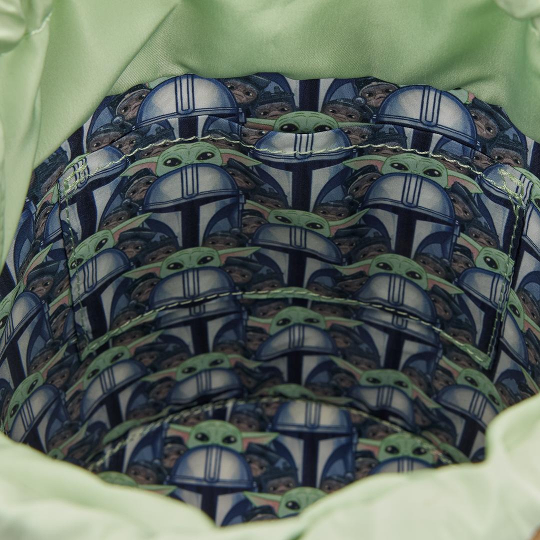 Funko The Mandalorian Grogu & Anzellan Drawstring Bucket Crossbody Bag with Coin Bag | Loungefly