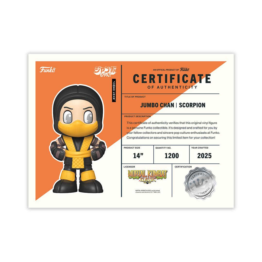 Funko Jumbo Chan Scorpion 14'' Vinyl Collectible
